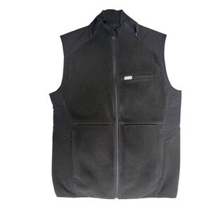 FIGS Black Fleece Zip Vest